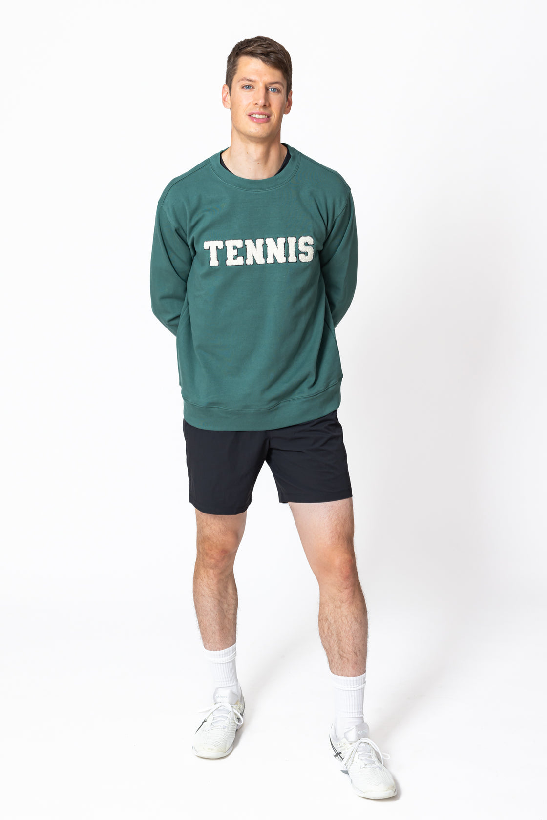 Pull ras du cou Tennis Green pour homme