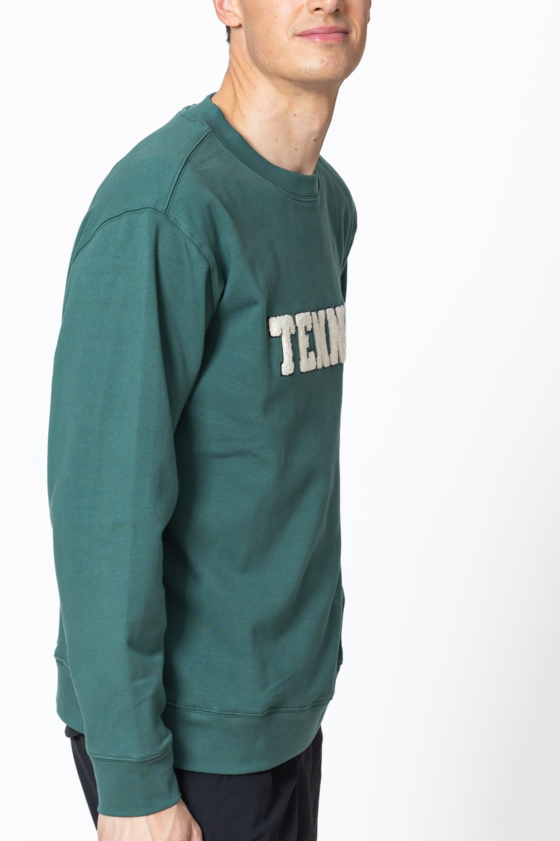 Pull ras du cou Tennis Green pour homme
