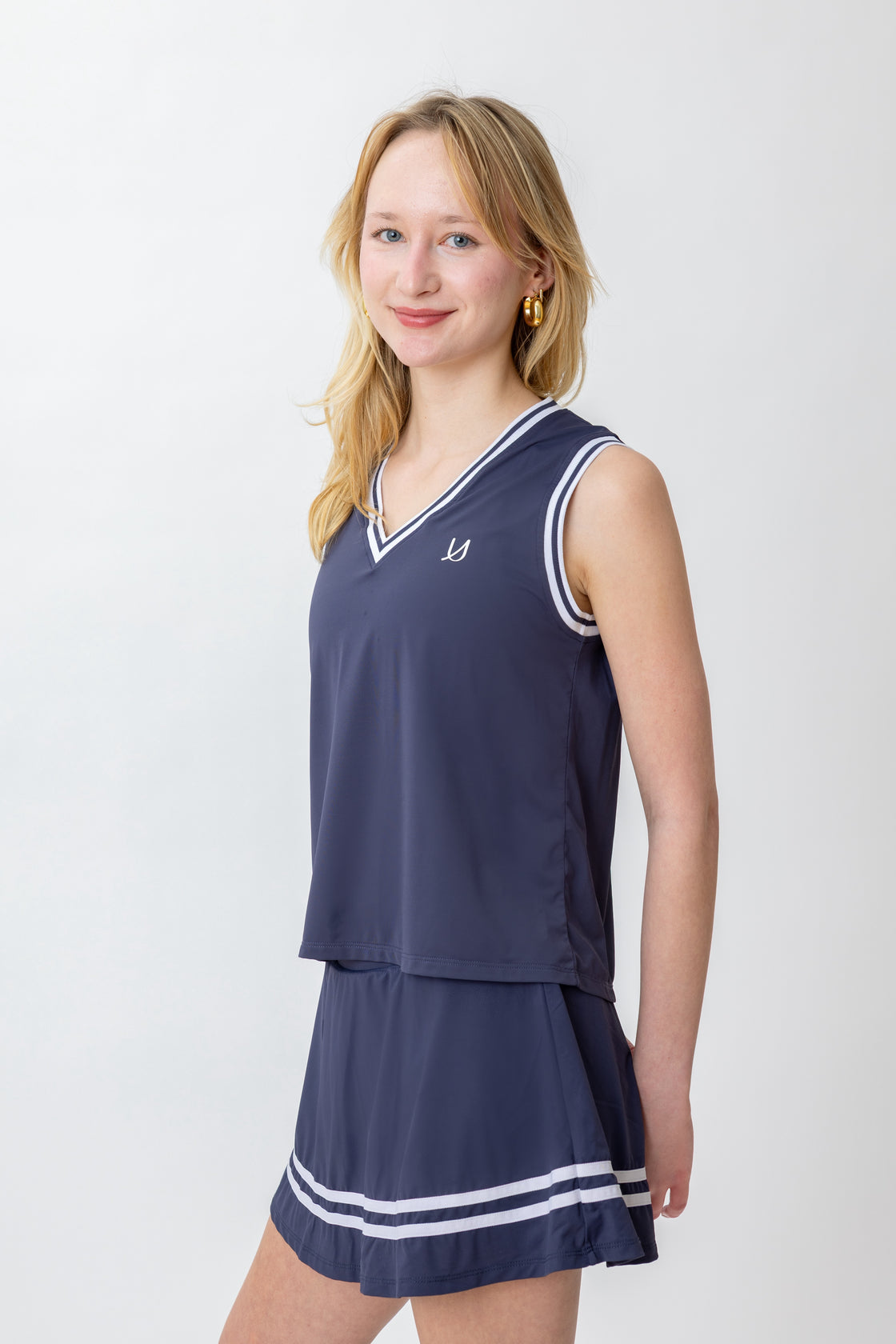 Jenny V-Neck Tank Top (Blue)