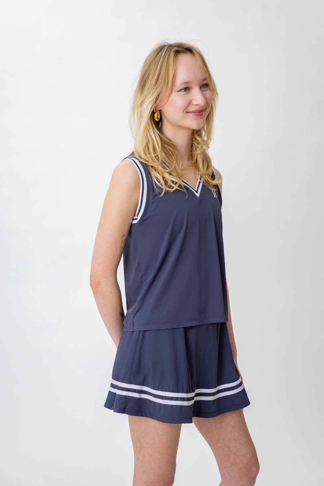 Jenny V-Neck Tank Top (Blue)