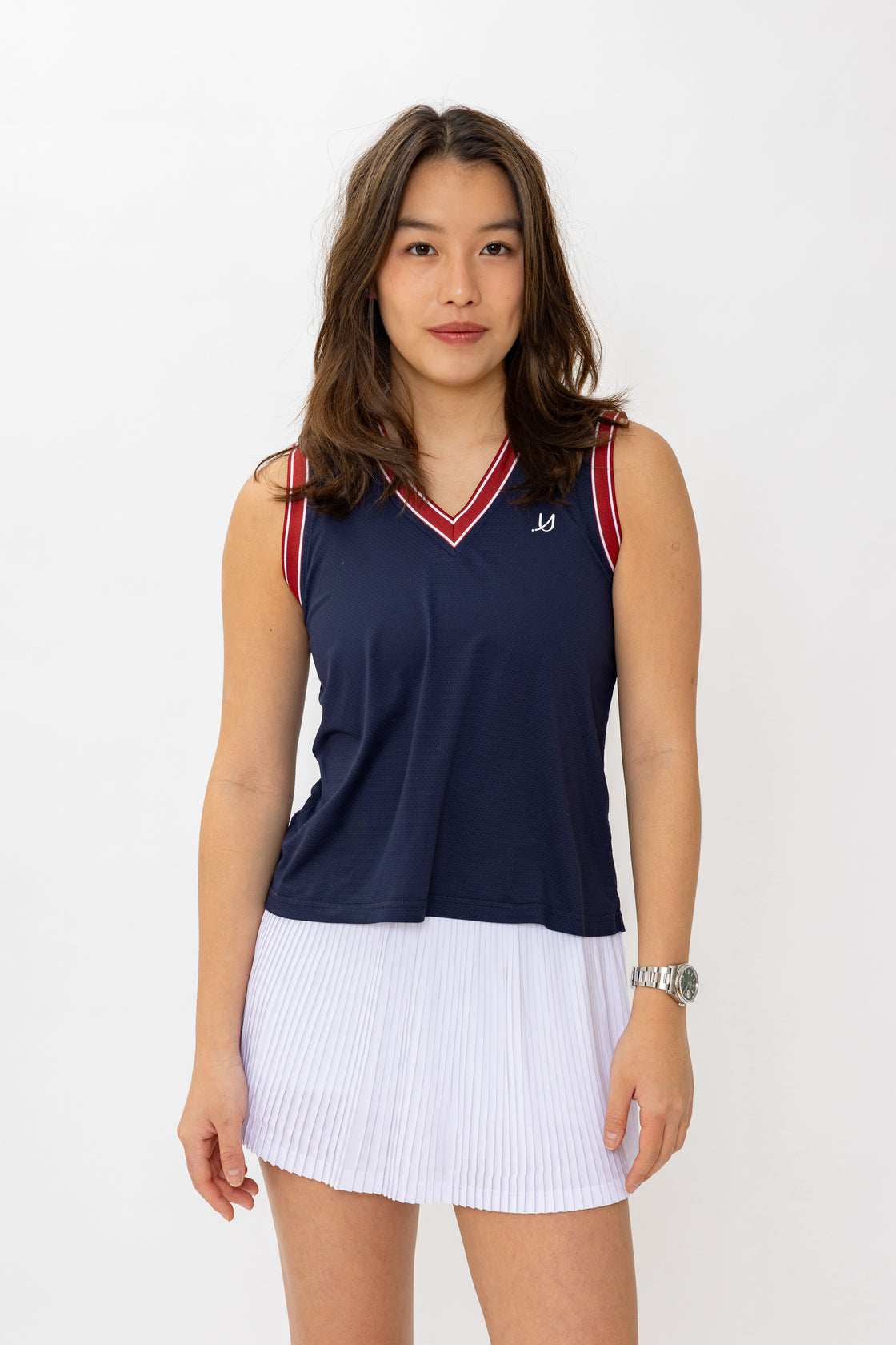 V-Neck Tank Top (Navy)