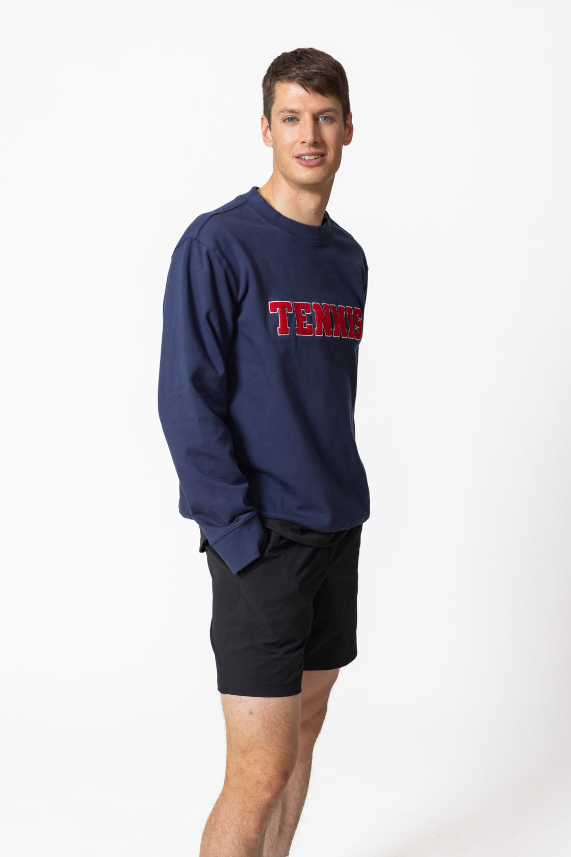 Tennis Blue Crewneck For Mens