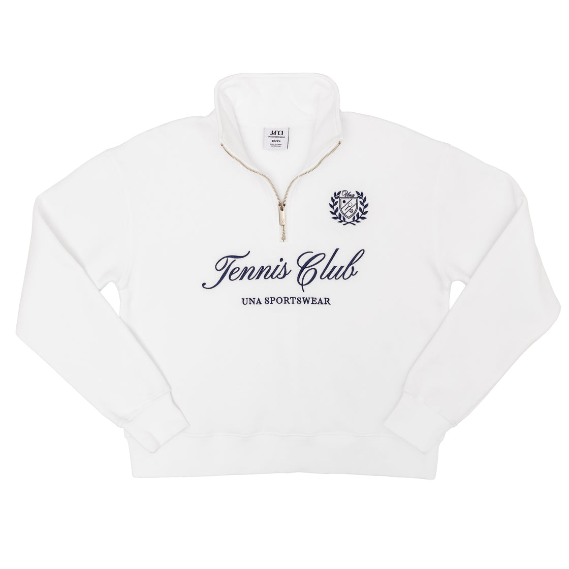 Tennis Club White Quarter Zip
