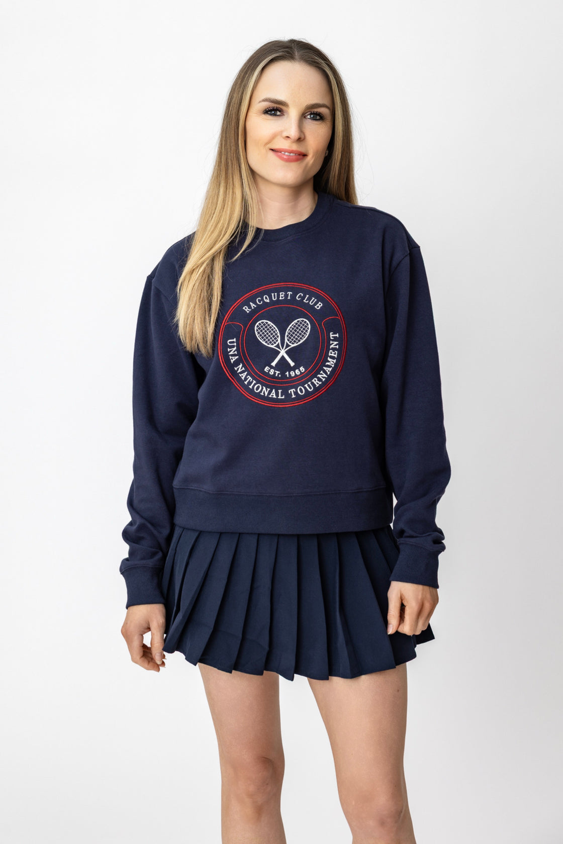 The racquet crewneck navy