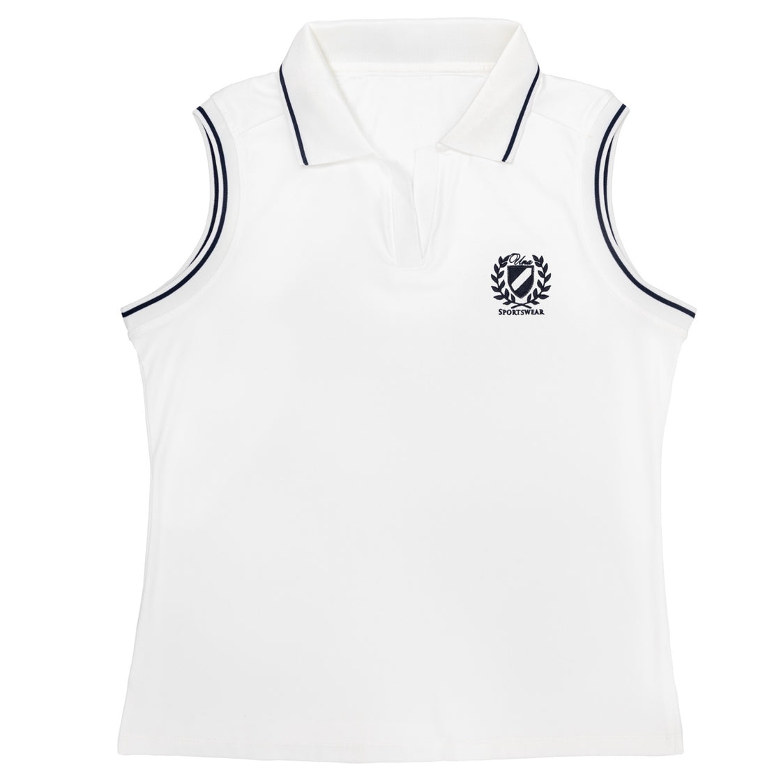 Polo Crest white flat lay